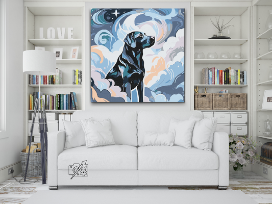 Paint by number - Blå labrador