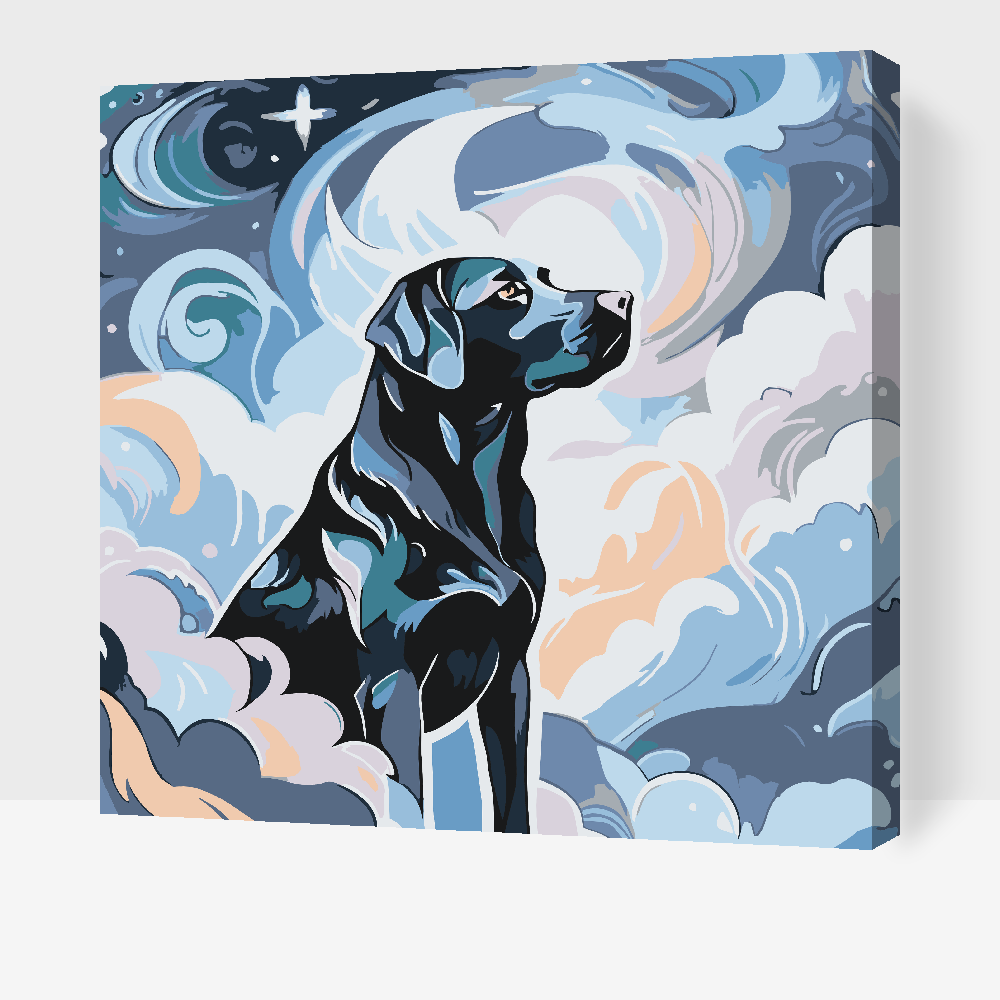 Paint by number - Blå labrador