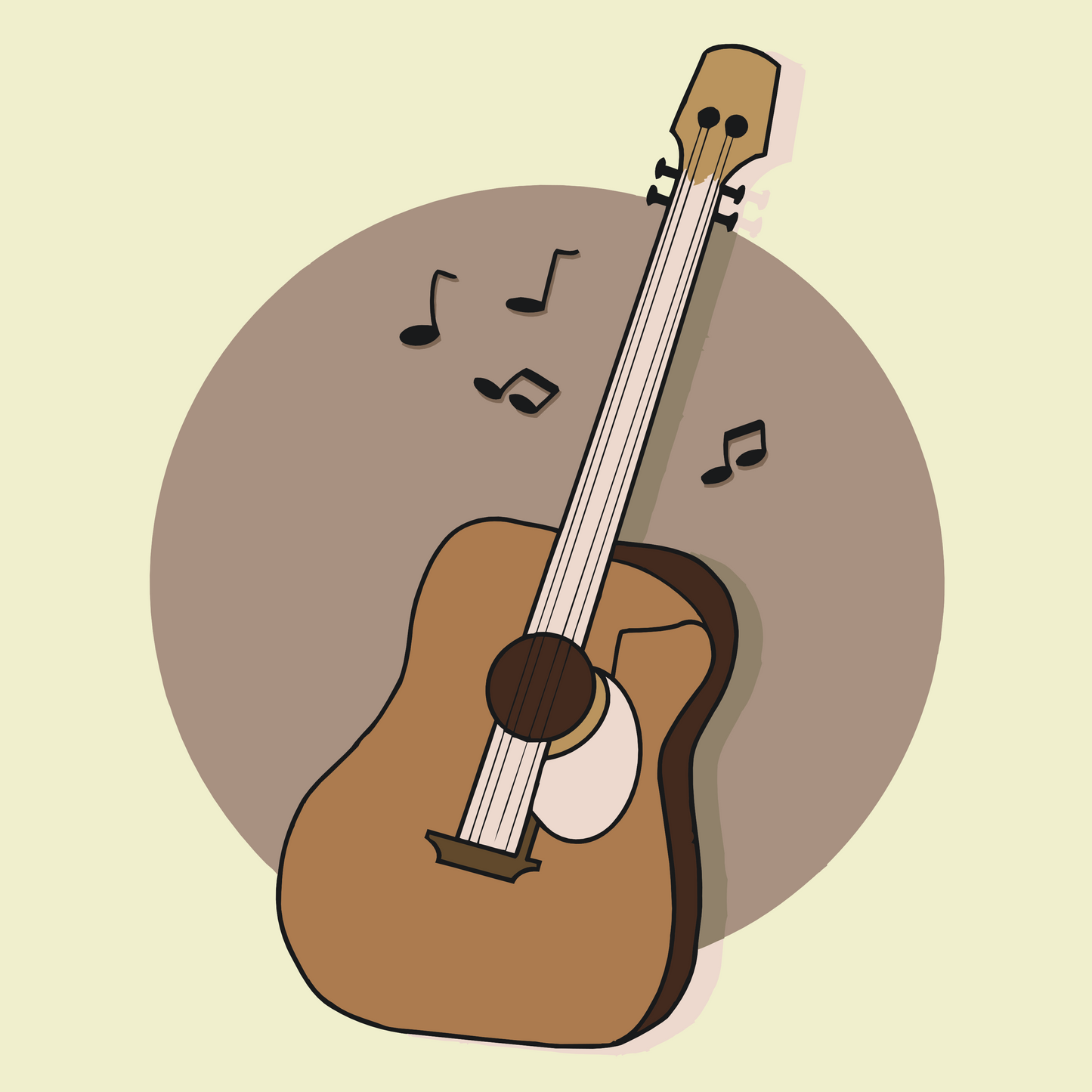 Paint by number - Brun guitar
