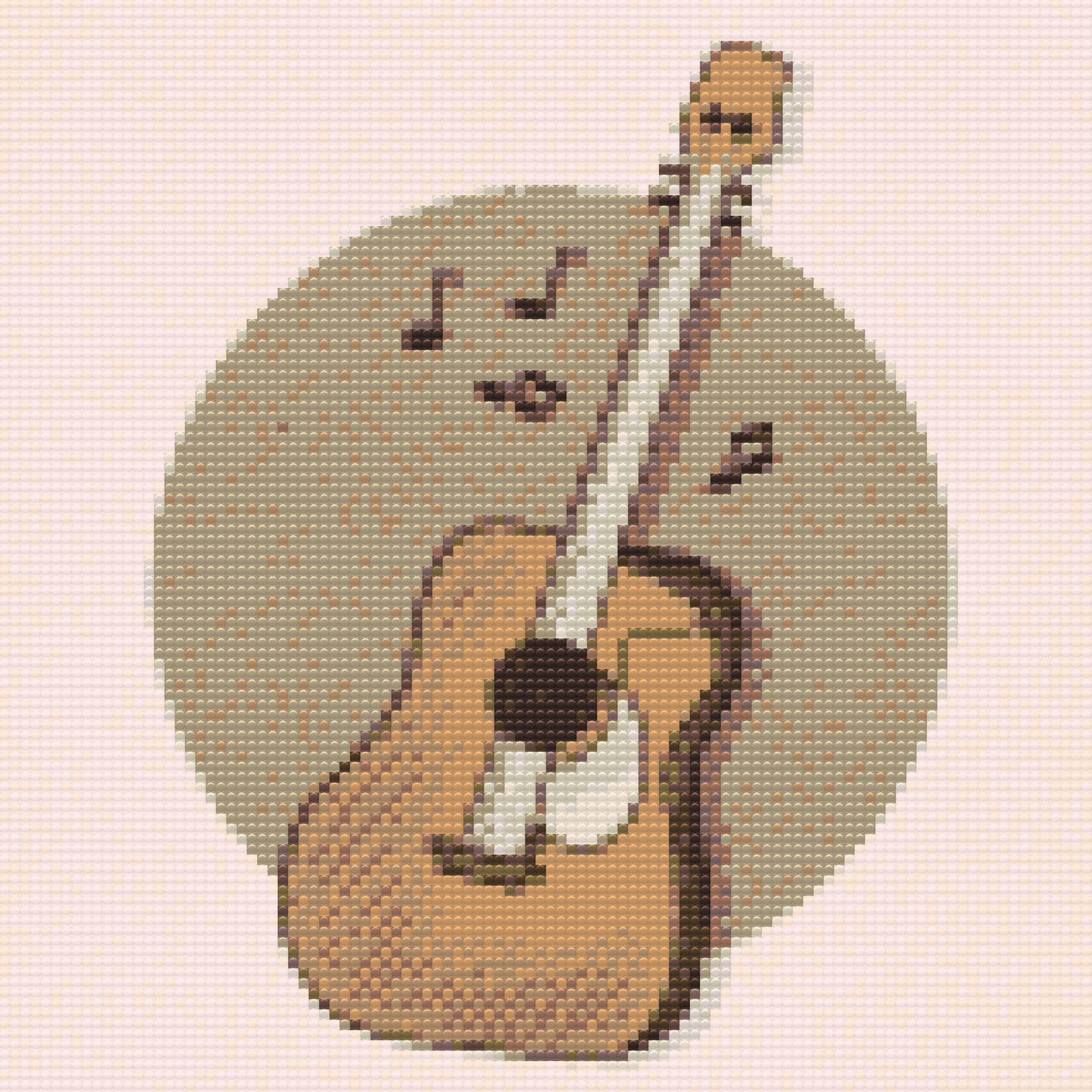 Diamond Paint - Brun guitar