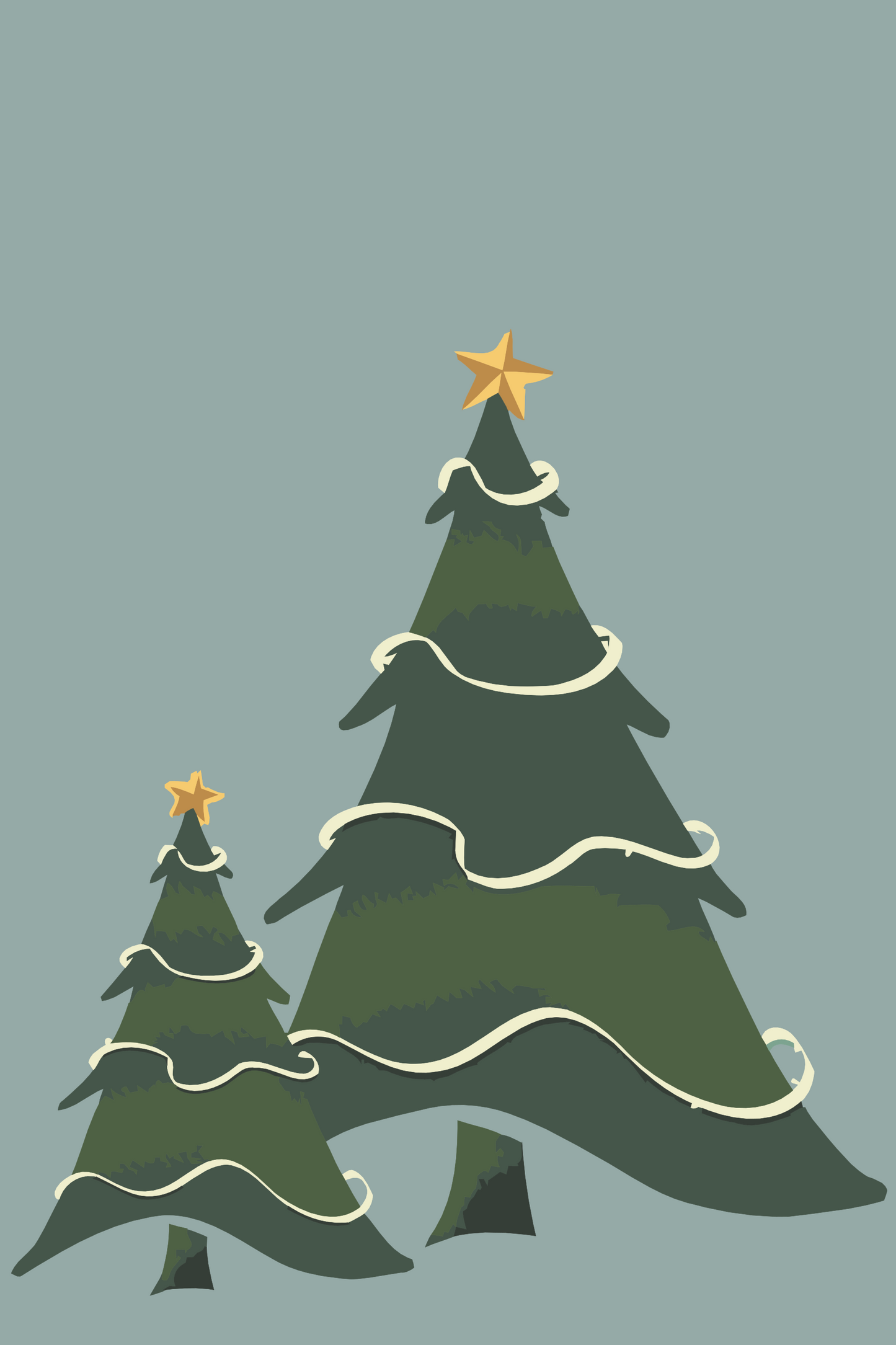 Paint by number - Juletræer