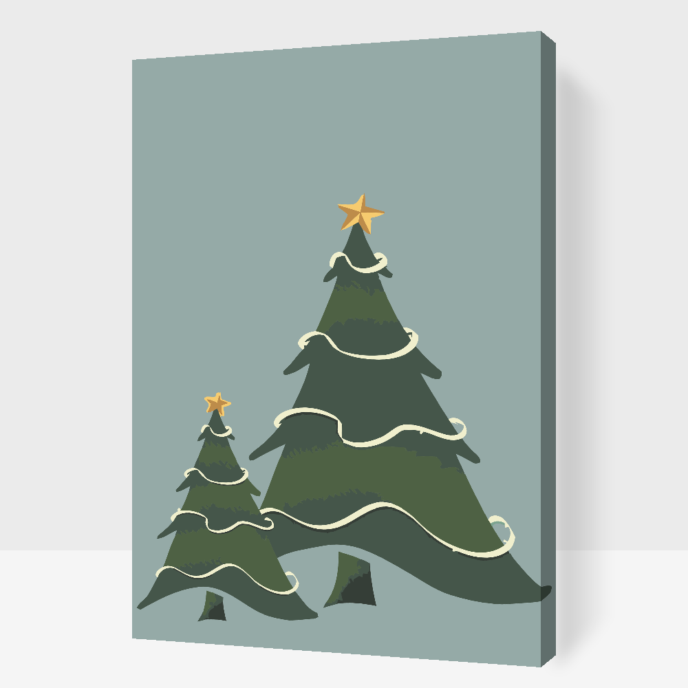 Paint by number - Juletræer