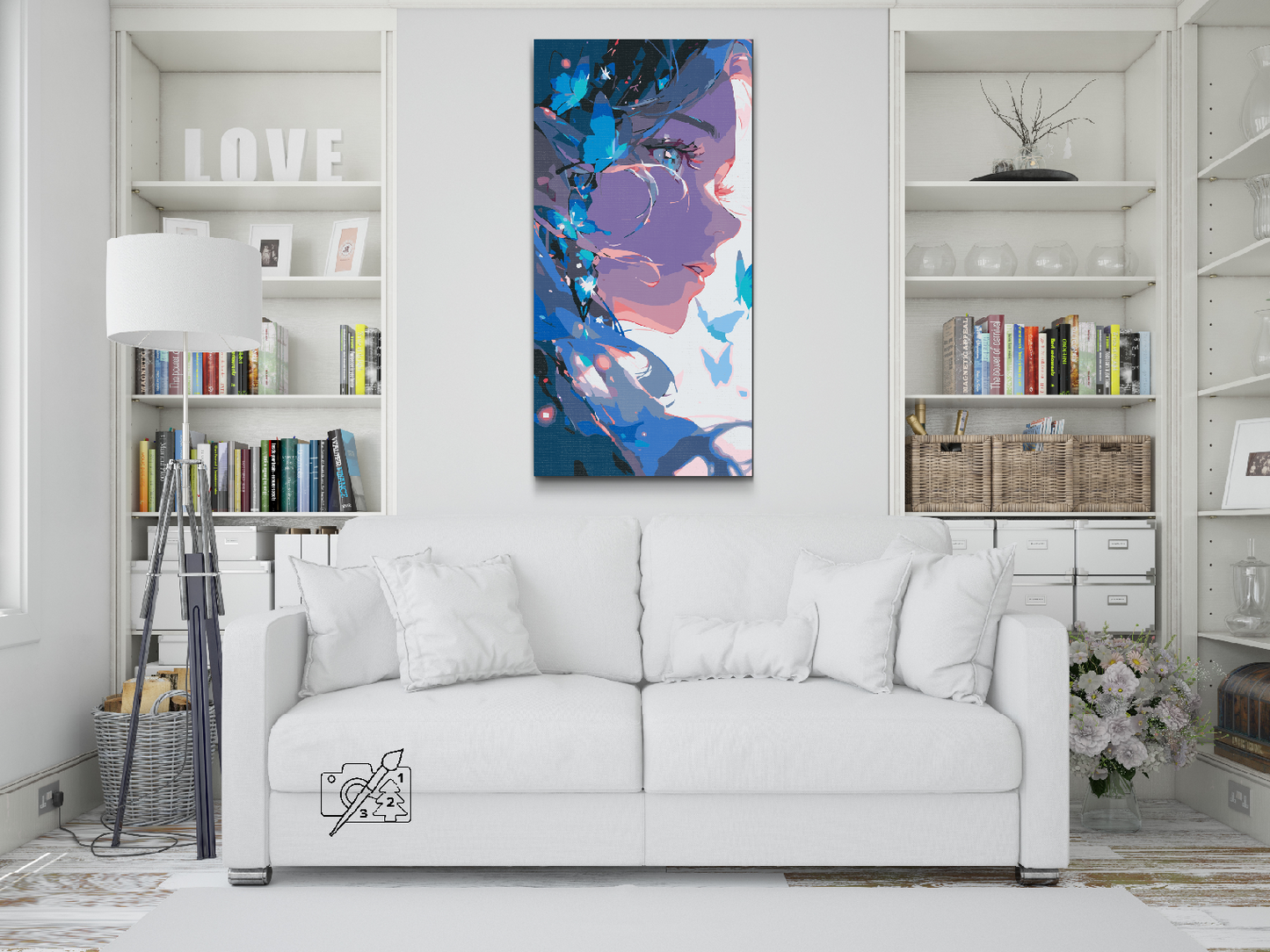 Paint by number - Sommerfuglekvinde