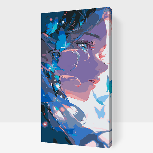 Paint by number - Sommerfuglekvinde