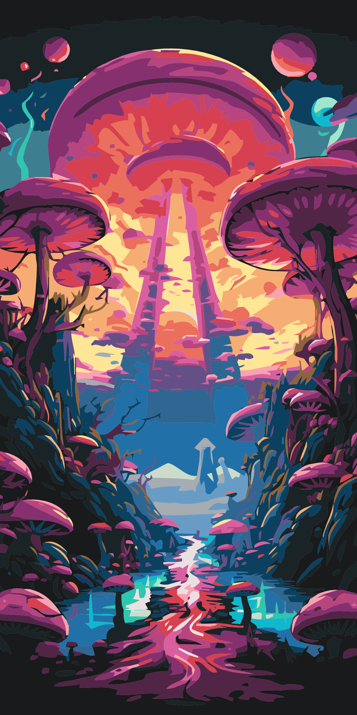 Paint by number - Svampebyen