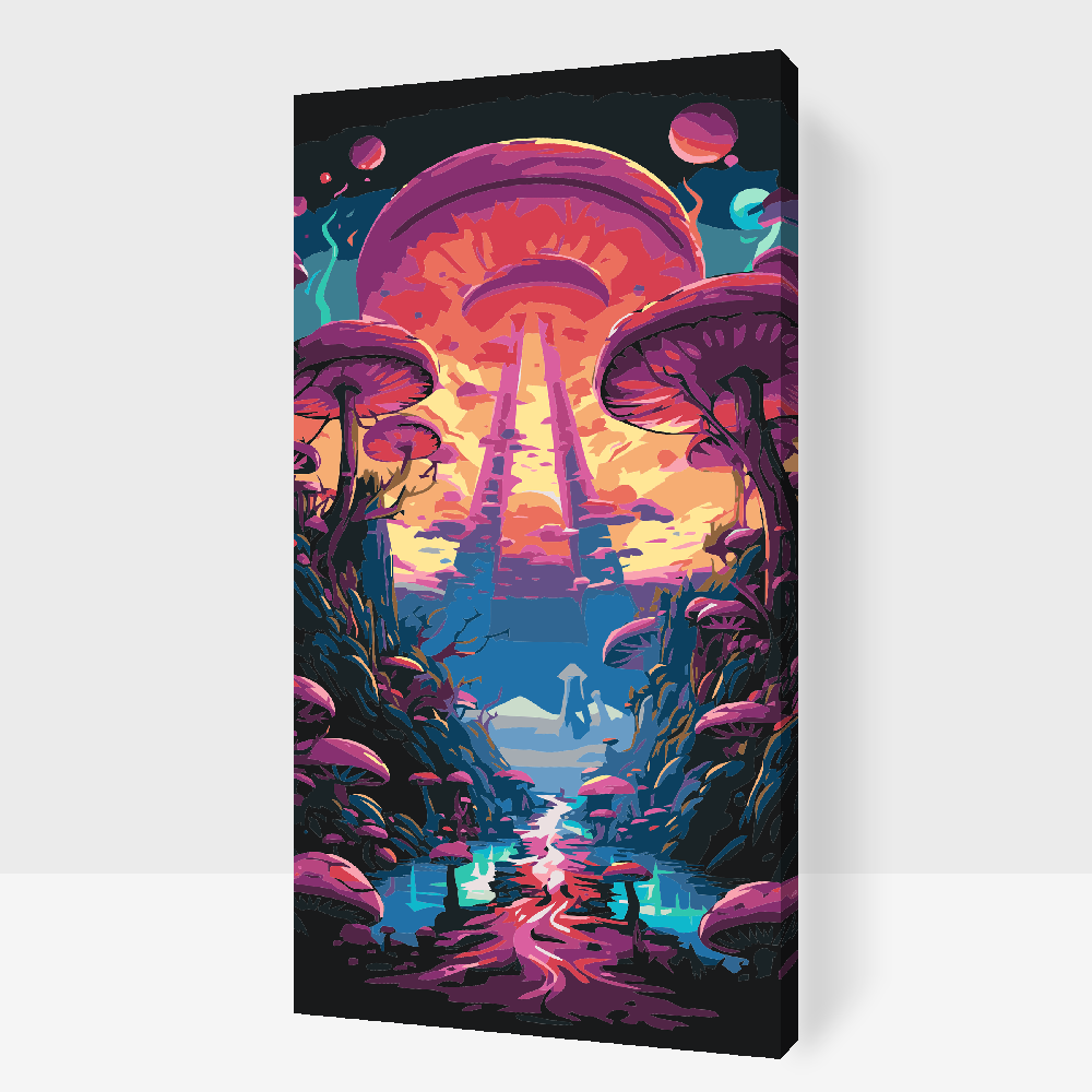 Paint by number - Svampebyen