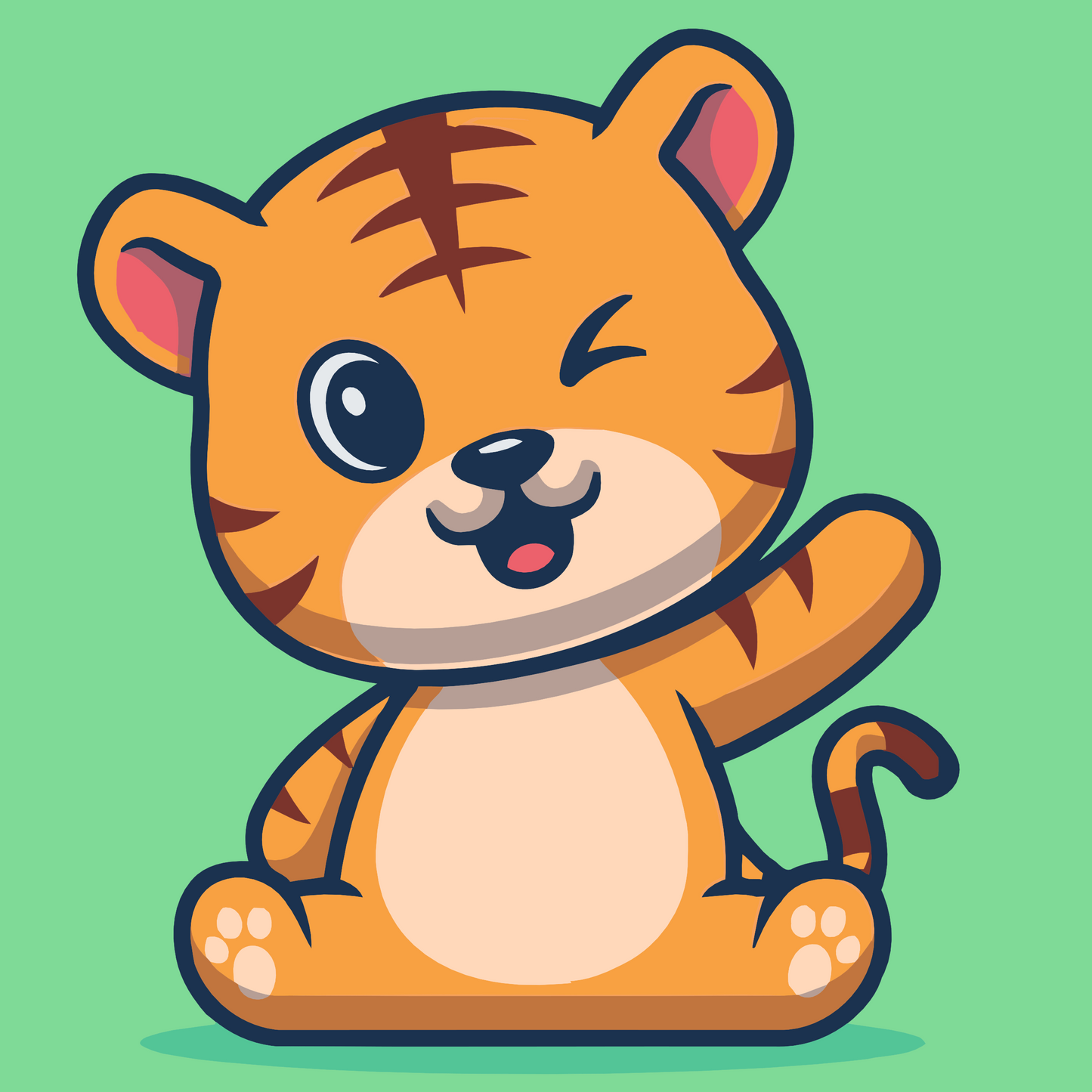 Paint by number - Lille tigerunge