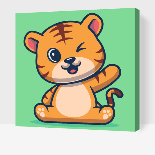 Paint by number - Lille tigerunge