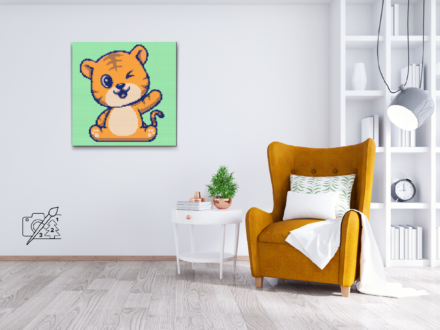 Diamond Paint - Lille tigerunge
