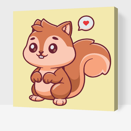 Paint by number - Lille egern