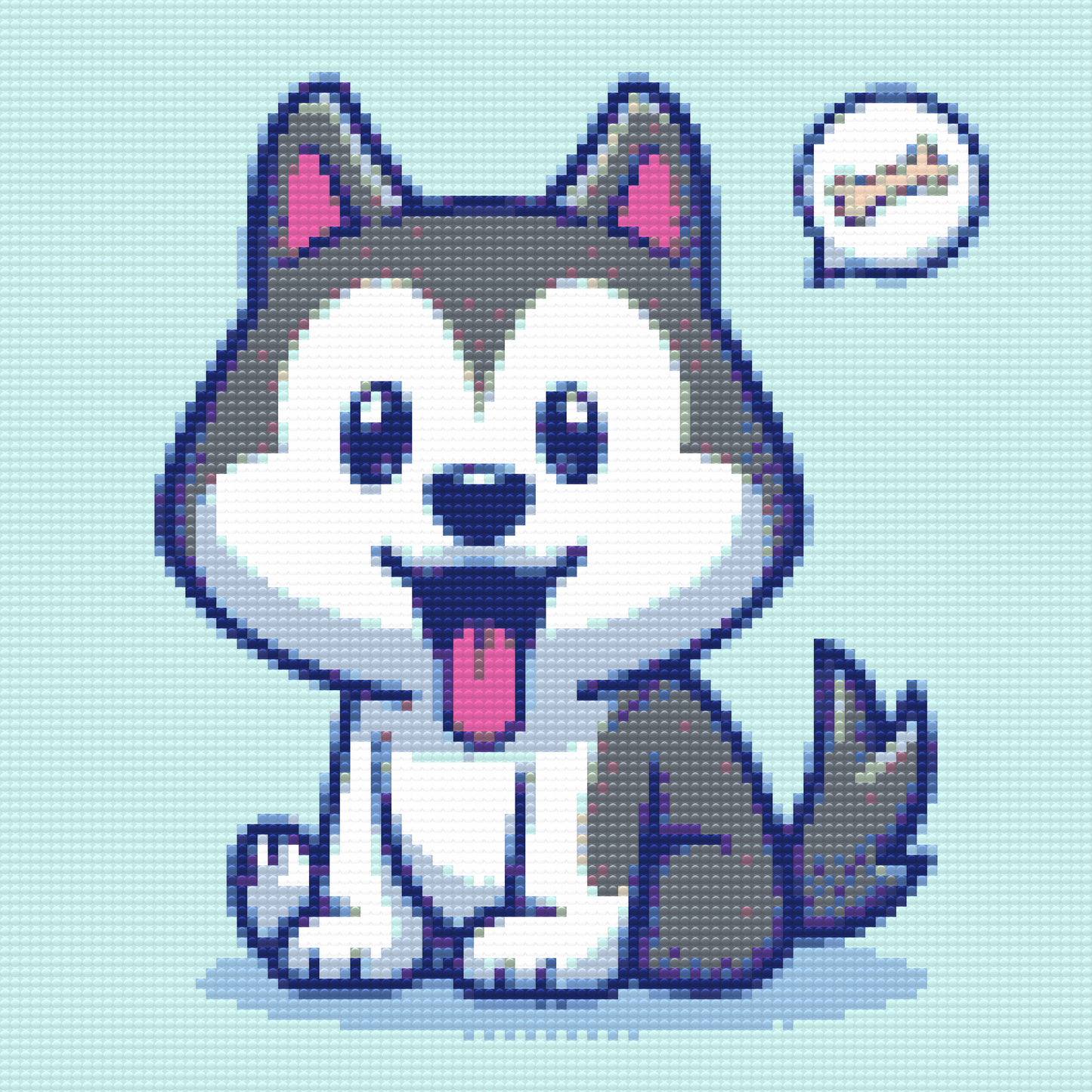 Diamond Paint - En lille husky