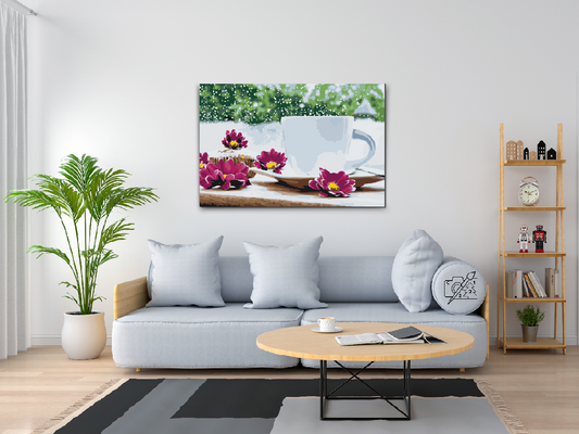 Paint by number - Vintereftermiddag med en kop te