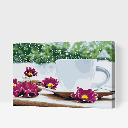 Paint by number - Vintereftermiddag med en kop te