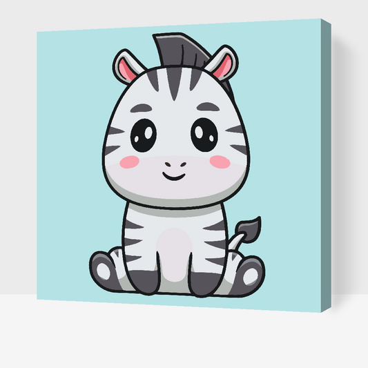 Paint by number - Lille zebra