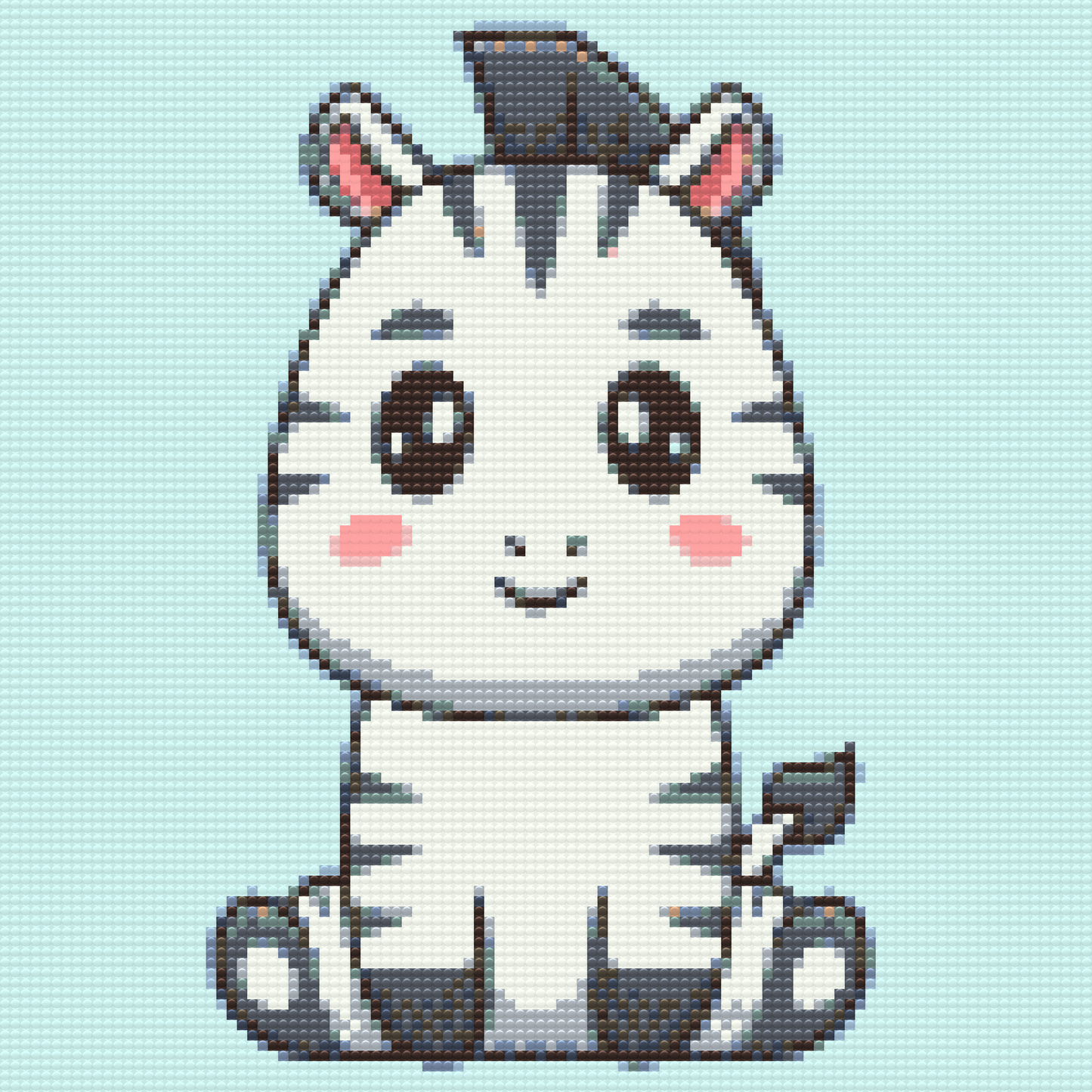 Diamond Paint - Lille zebra
