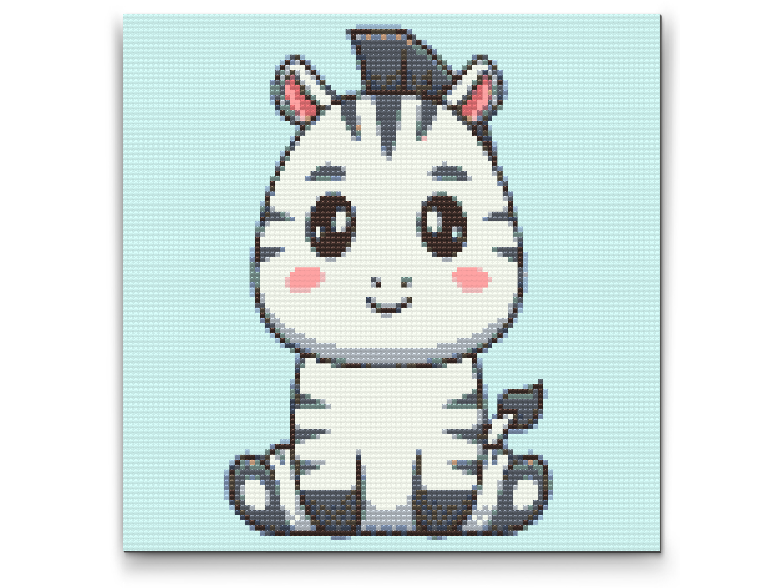 Diamond Paint - Lille zebra