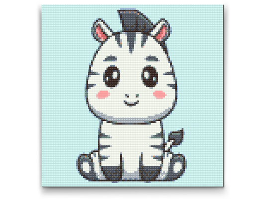 Diamond Paint - Lille zebra