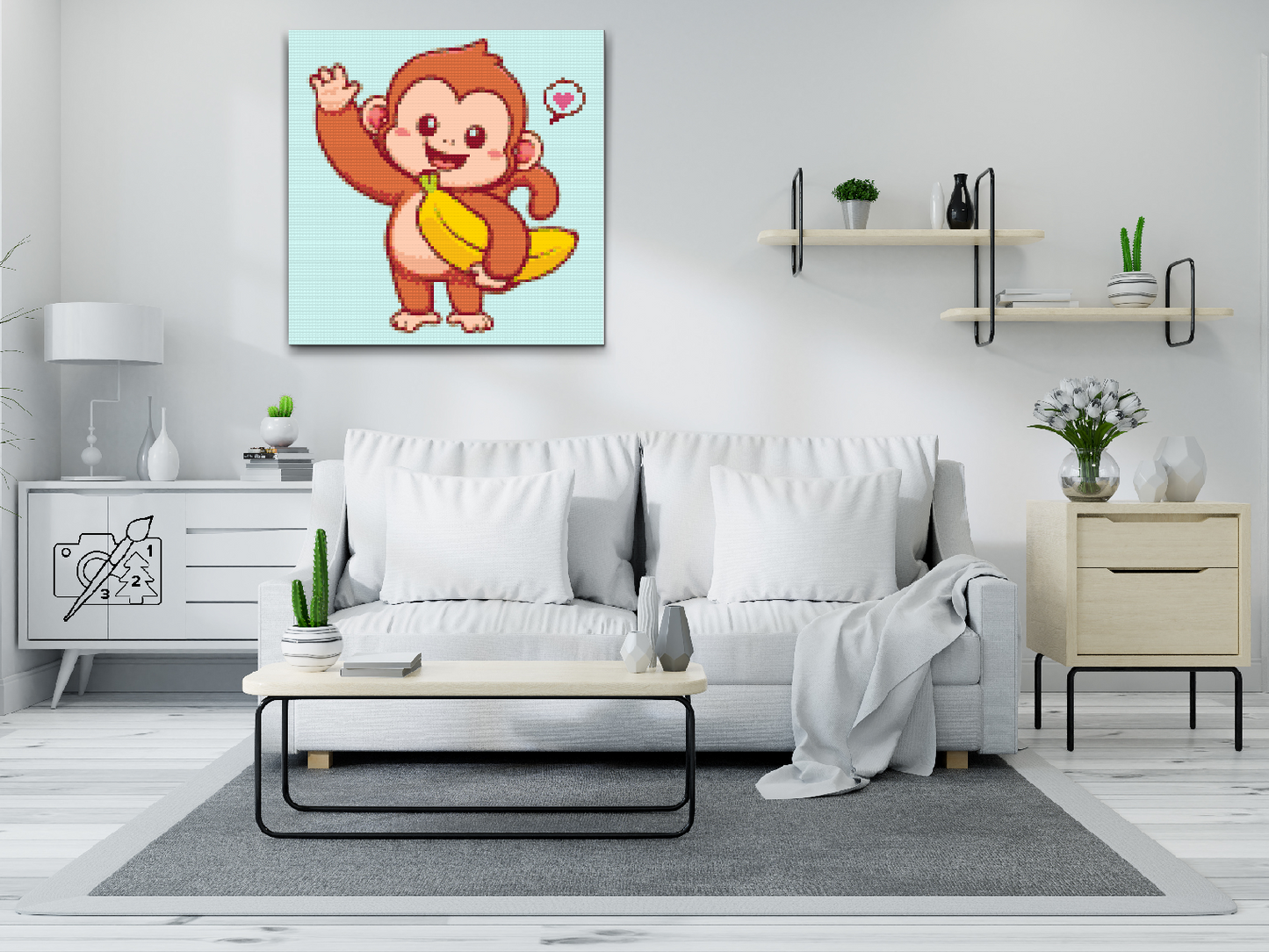 Diamond Paint - Abe og en banan