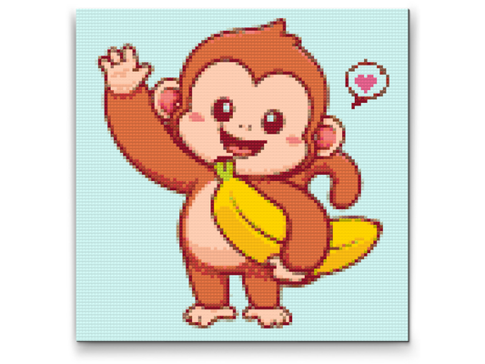 Diamond Paint - Abe og en banan