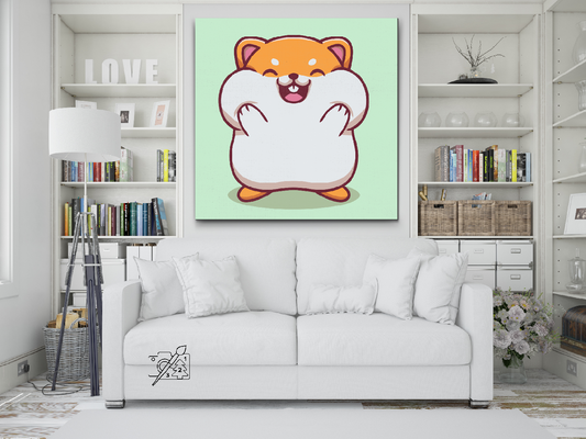 Paint by number - Hamster med proppede kinder