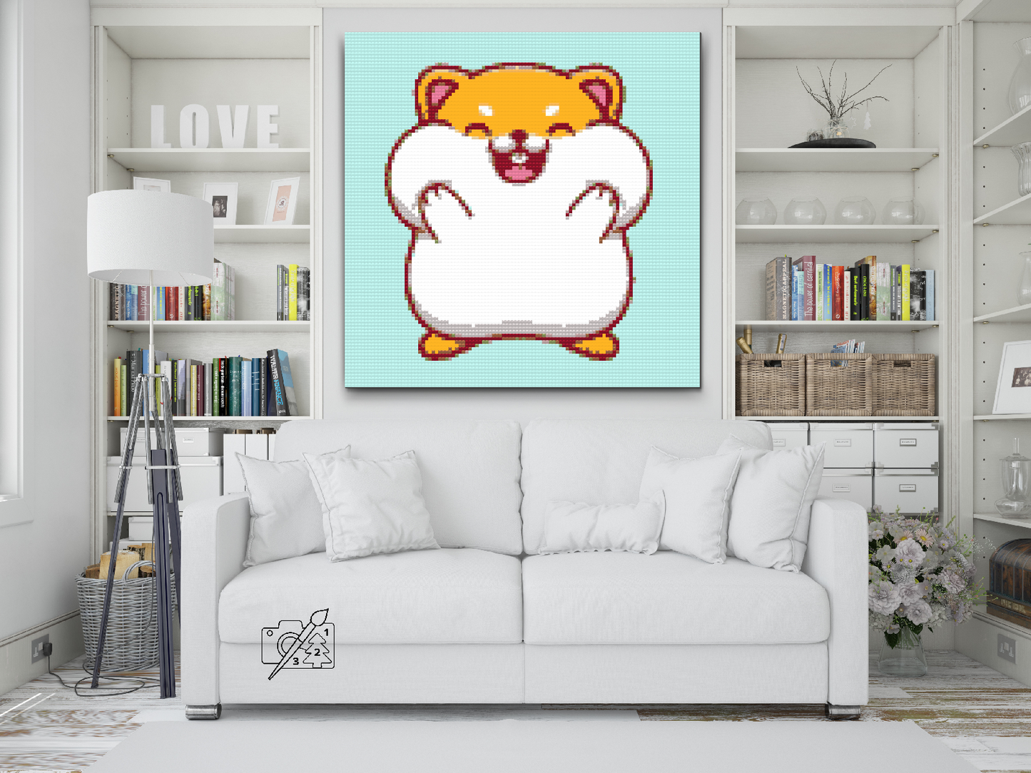 Diamond Paint - Hamster med proppede kinder