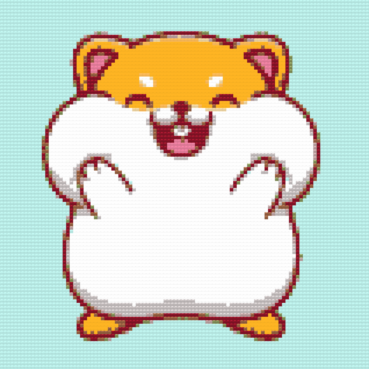 Diamond Paint - Hamster med proppede kinder