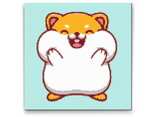 Diamond Paint - Hamster med proppede kinder