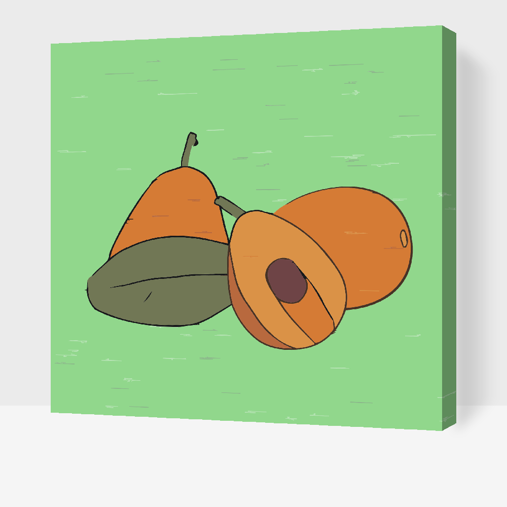 Paint by number - Skåret frugt