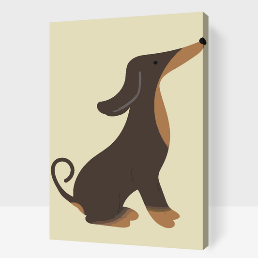 Paint by number - Sød daschund
