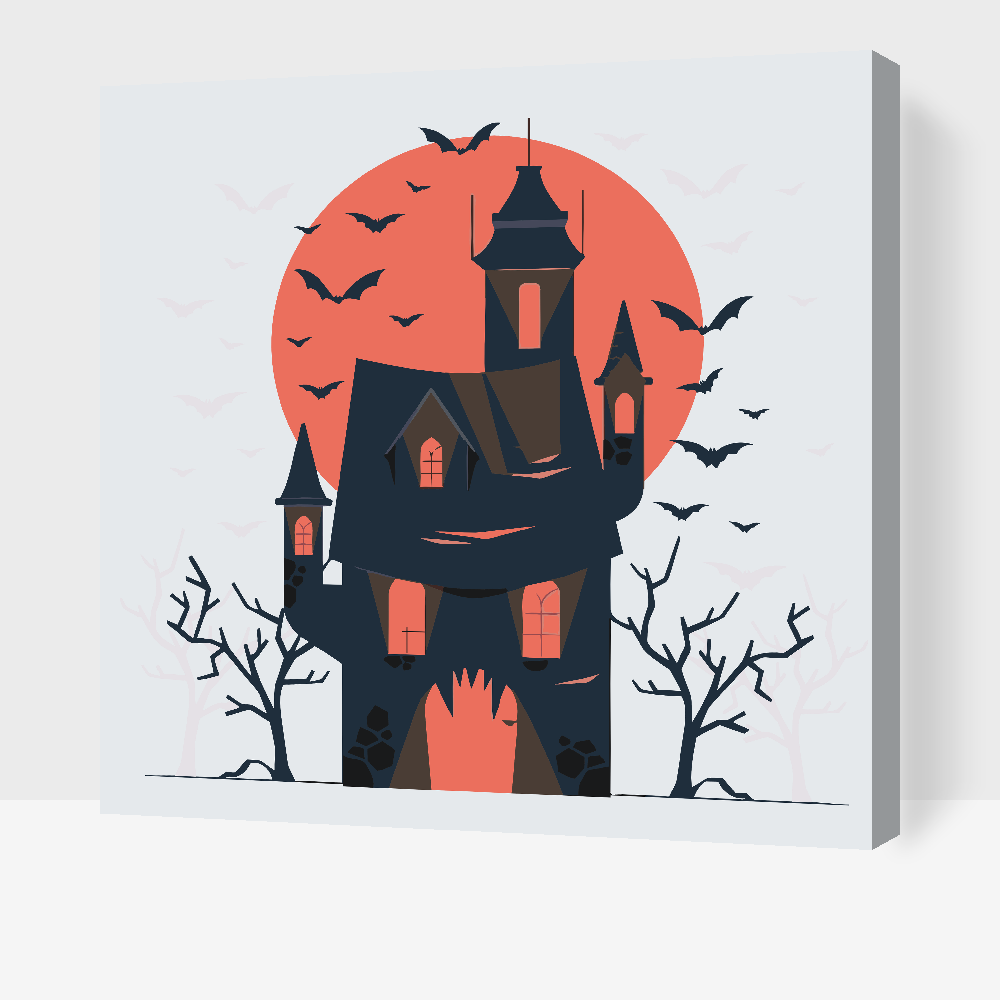 Paint by number - Hjemsøgt hus