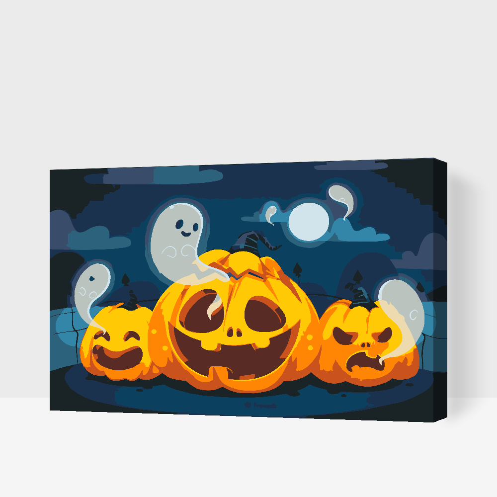 Paint by number - Græskar og spøgelser