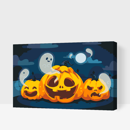 Paint by number - Græskar og spøgelser