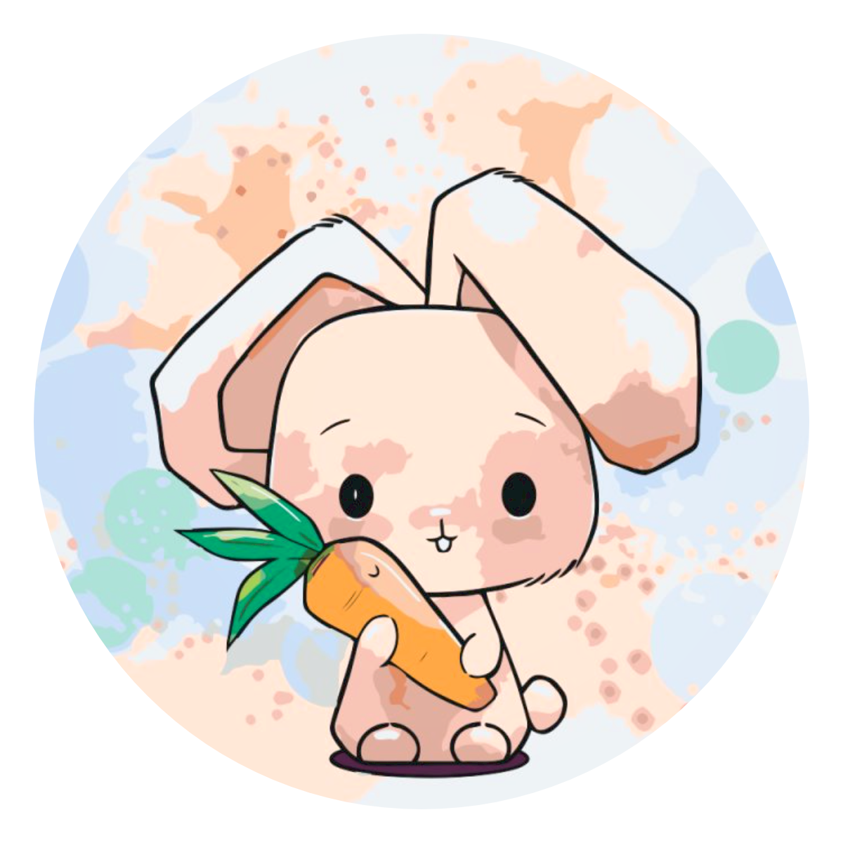 Paint by number - Kanin med gulerod