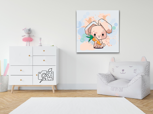 Paint by number - Kanin med gulerod