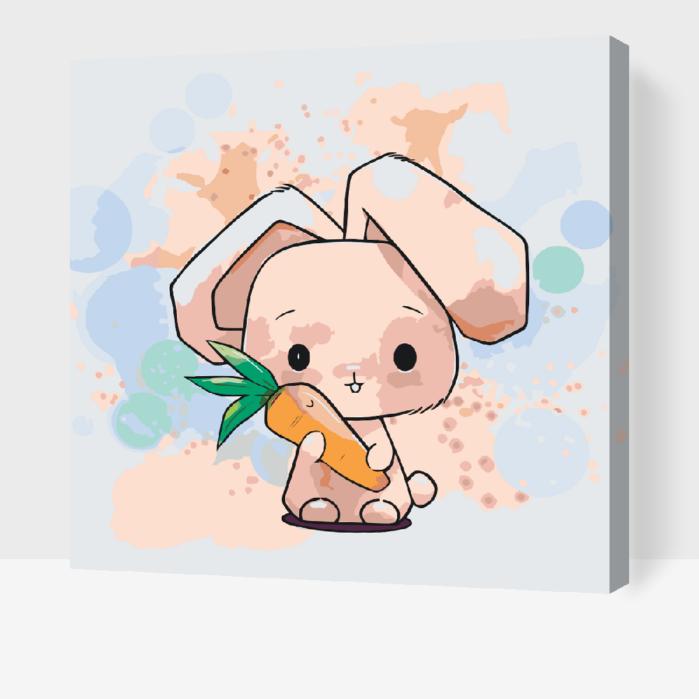 Paint by number - Kanin med gulerod