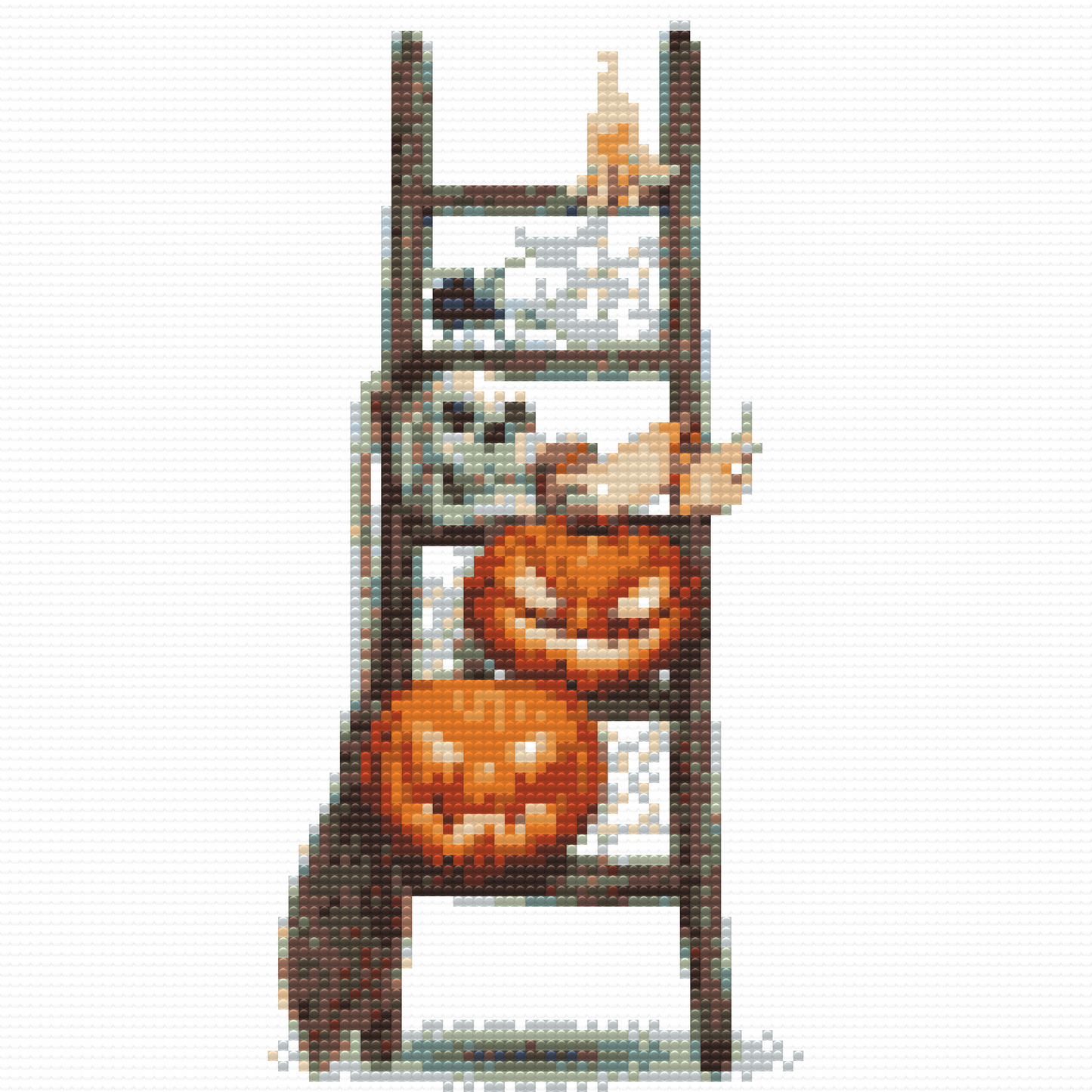 Diamond Paint - Halloween på en stige