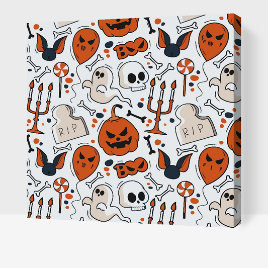 Paint by number - Halloween-baggrund