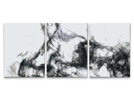 Paint by number - Sort-hvid tekstur (sæt af 3)