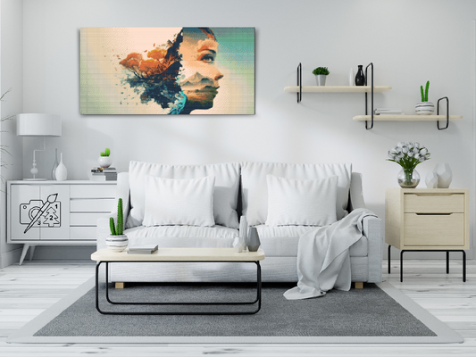 Diamond Paint - Ansigt, bjerg, træ