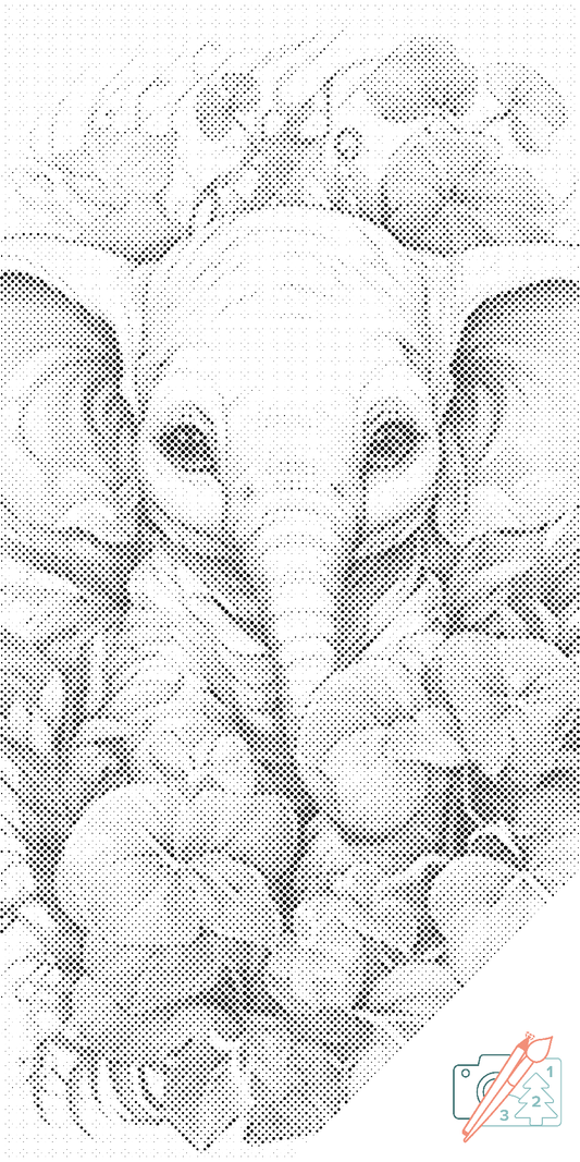 Dotting - Elefantkalv blandt planterne