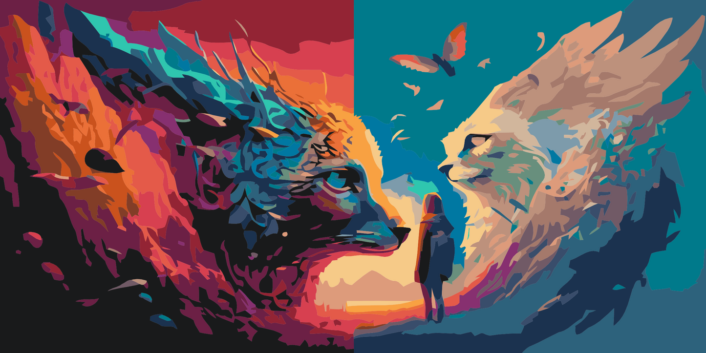 Paint by number - Mystiske katte