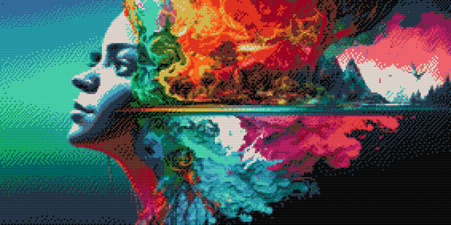 Diamond Paint - Hovedet fuld af minder