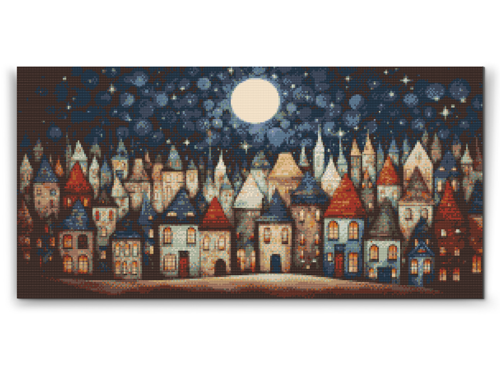 Diamond Paint - Små huse om natten