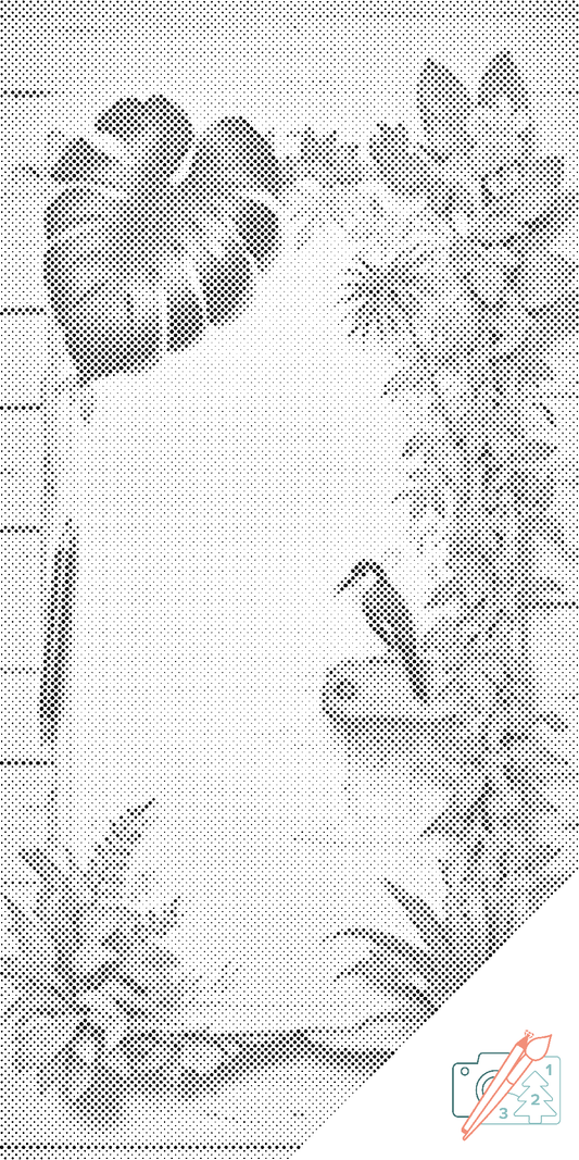 Dotting - Pergament omgivet af planter