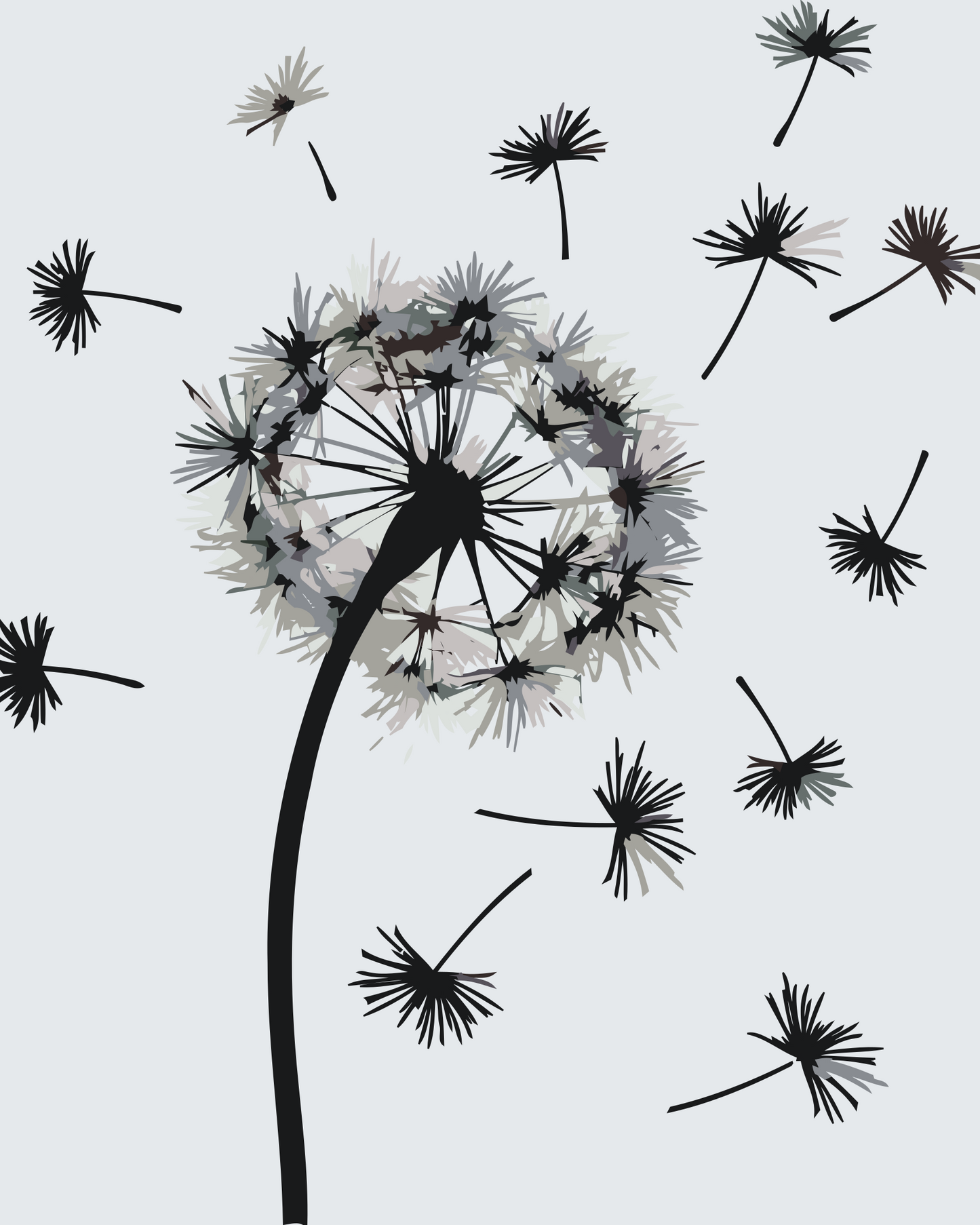 Paint by number - Blæst mælkebøtte