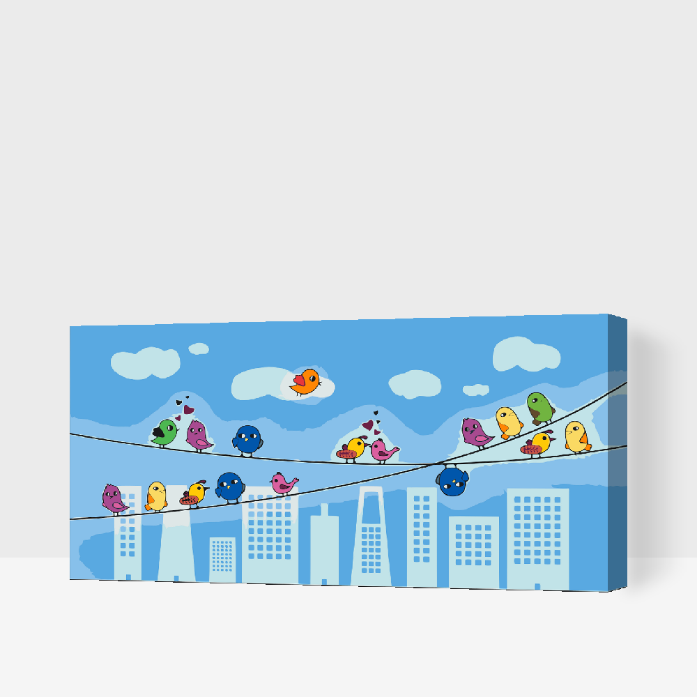 Paint by number - Fugle på Linjen