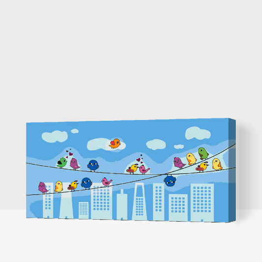 Paint by number - Fugle på Linjen