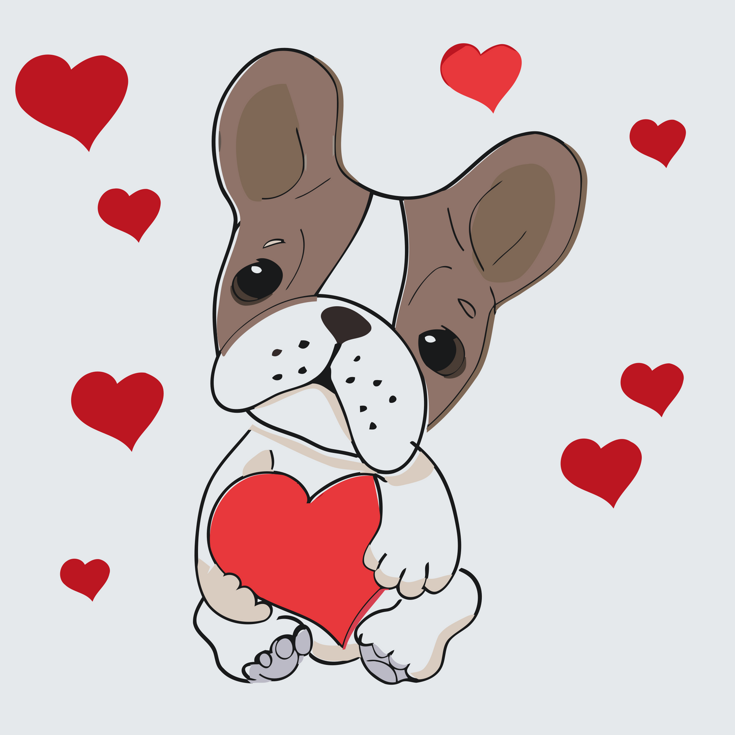 Paint by number - Hund med hjerter