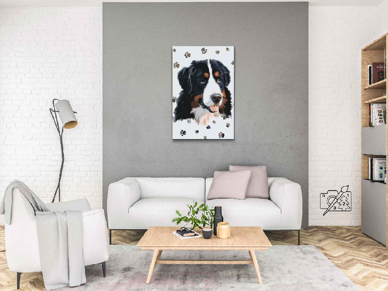 Paint by number - Hund med poter