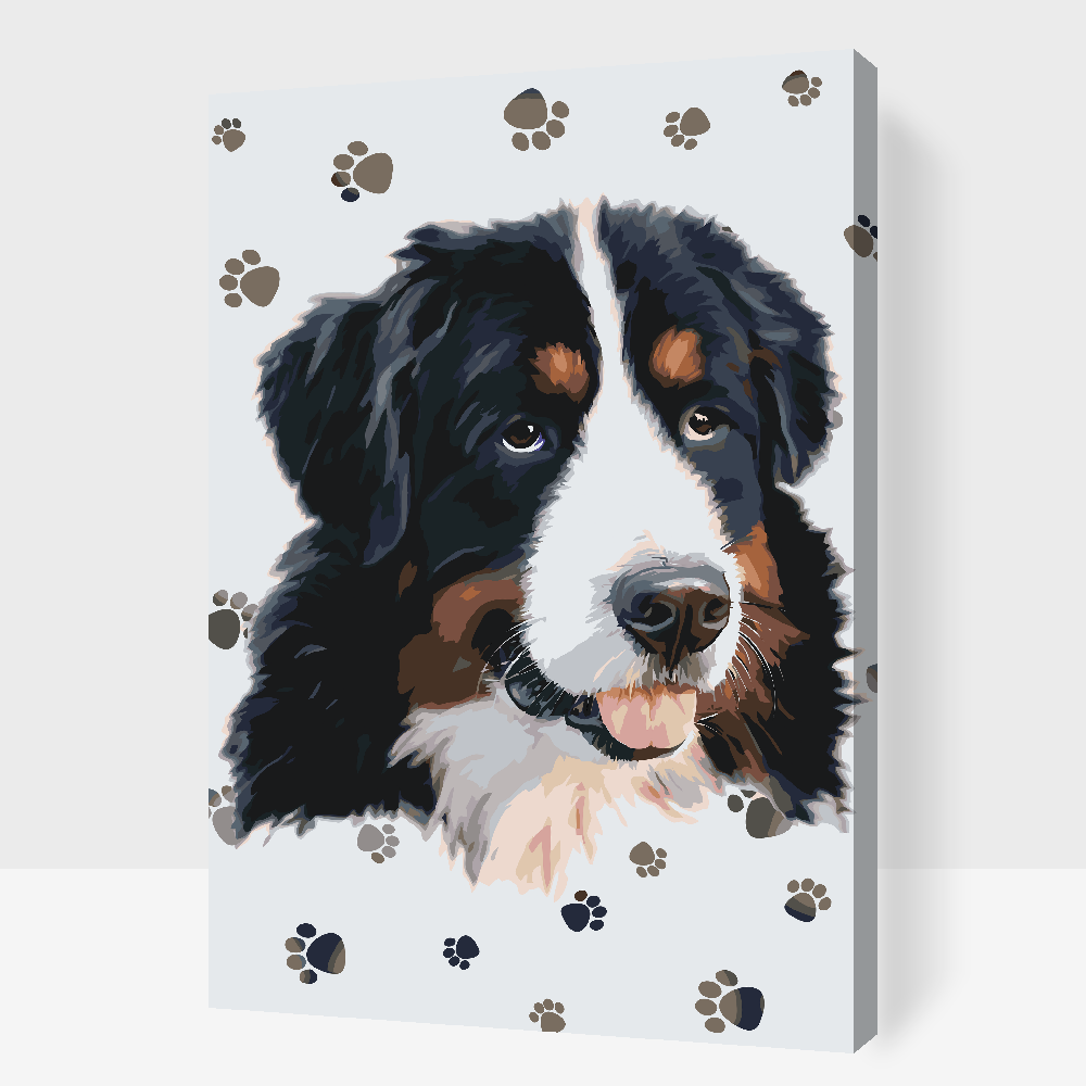 Paint by number - Hund med poter